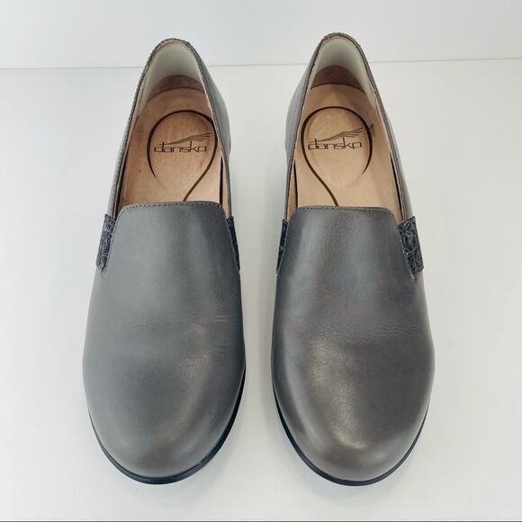 Dansko Women Clogs Size 8.5-9/39 Nursing Gray Leather Comfort Professional Wedge - Picture 16 of 16